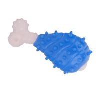 UTHCLO Mâcher pour Chiens en TPR Bleu Forme Pilon de Poulet, Nettoyage des Dents et Interaction Animaux, Quand Chiens Restent Seuls