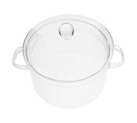 UTHCLO Marmite Verre Borosilicate avec Couvercle Casserole à Double Poignée pour Mijoter Soupe Lait et Petits Plats Adaptée Aux Plaques de Cuisson et Cuisines Compactes