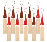 UTHCLO Marque-Pages en Bambou Vierge, Lot de 20 Pièces Pompons Colorés, Découpe Laser, pour Atelier Créatif et Développement Motricité Chez les Garçon et Filles