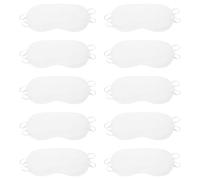 UTHCLO Masque de Sommeil Jetable Blanc en Polyester Imitation Soie Lot de 20 Pièces Couvre-Yeux Opaque pour Protection des Yeux Confortable Maison le Bureau Voyages