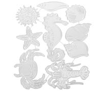 UTHCLO Matrice de Découpe, Matrices de Découpe pour Scrapbooking Soi-même, Acier au Carbone, Argenté, Animaux Marins, Album Photo, Décoration Intérieure, Loisirs Créatifs DIY