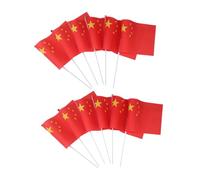 UTHCLO Mini Drapeaux Chinois à Main 14X21 CM Lot de 50 pièces en Plastique Sans Danger Drapeaux Nationaux Chinois pour Défilés Événements Sportifs et Décoration Festive