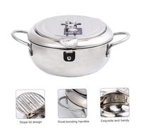 UTHCLO Mini Friteuse avec Thermomètre et Poêle à pour Cuisinière à Induction et Gaz pour Cuisson Familiale