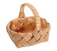 UTHCLO Mini Panier Tressé en Bois, Panier Portable Décoratif pour Photographie, Accessoire Photo Léger et Pratique, Mini Corbeille pour Rangement et Décoration, Taille Compacte, Style