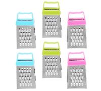 UTHCLO Mini Râpe Multifonction en Acier Inoxydable 6 Pcs 3 Couleurs Coupe-légumes et Râpe à Fromage Manuelle, pour Légumes, Fruits Cuisine Quotidienne