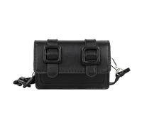 UTHCLO Mini sac à bandoulière simple en PU noir pour femme, design stylé, rangement clés et petits objets du quotidien, usage quotidien, vacances