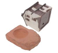 UTHCLO Miniature Chinese Ancient Architecture Figurine for Fish Tank Accessories Vintage Micro Landscape Decor for Fairy Garden Bonsai and Terrarium Ornaments