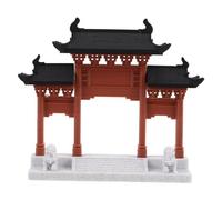 UTHCLO Miniature Chinese Architecture Gate Model Detailed Ancient Garden Ornament for Aquarium and Bonsai Micro Landscaping Cultural Decoration
