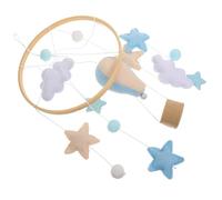 UTHCLO Mobile Montgolfière Nuage en Feutrine pour Berceau Bébé, Décoration Suspendue Unisexe, Jouet Sensoriel Doux, Chambre Garçon et Filles, Set Décoratif pour -nés