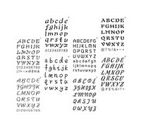 UTHCLO Modèles de pochoirs de lettres et modèles de nombres 8Pcs en PET réutilisables pour peinture DIY et scrapbooking, pochoirs alphabet anglais pour dessins délicats