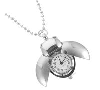UTHCLO Montre de Poche Suspendue Rétro en Alliage de Zinc et Quartz | Argenté, Finition Brillante Décorative, Style Vintage, Pendentif Montre de Poche, Accessoire Vestimentaire
