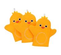 UTHCLO Moufles de Bain Texture Douce et Portable pour Bébé en Coton Doux Lot de 3 Motifs Dessin Animé Voyage Bain des Garçon et Filles