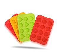 UTHCLO Moule à Chocolat et Bac à Glace Silicone Rouge Cavités pour Glaçons Chocolat et Gelée Accessoire de Cuisine Pratique et Réutilisable
