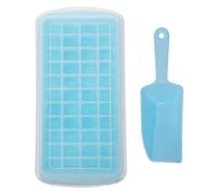UTHCLO Moule à Glaçons Compartiments avec Couvercle et Raclette Bac Réutilisable Multi-usage pour Congélateur Pratique pour Glace et Biscuits Facile à Nettoyer Maison et Professionnel