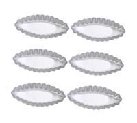 UTHCLO Moules Œufs Navette Grosse Taille En Alliage D'aluminium Antiadhésif Résistants Haute Température Ensemble 6 Pièces Accessoires De Pâtisserie Pour Cuisson Maison Et Professionnelle