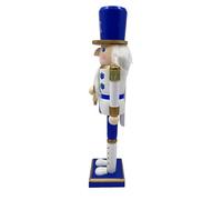 UTHCLO Nutcracker Soldier Bois Décoration Hanukkah Étoile de David Bleue et Blanche Figure de Table Traditionnelle pour Fête et Maison