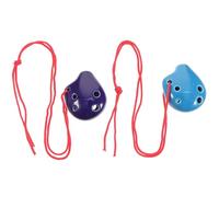 UTHCLO Ocarina en Céramique Rouge 6 Trous pour Création Musicale, Facile à Apprendre, Lot de 2 Pièces avec Lanière et Partition pour Amateurs et Débutants Couleur Couleur Aléatoire