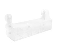 UTHCLO Organisateur de Réfrigérateur à Ventouse Acrylique Transparent avec Séparateurs Amovibles pour Épices Huiles et Condiments Étagère de Rangement Sécurisée et Facile à Nettoyer