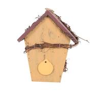 UTHCLO Ornements de Maison Oiseau Rural décoration de Maison décoration intérieure Pendaison nichoirs en pour l'extérieur volet Rouge