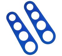 UTHCLO Outil de Mesure de Spaghetti Bleu en Acier Inoxydable 4 Trous, Règle Légère pour Portions Précises Lot de 2 Pièces Accessoire Pratique Cuisine