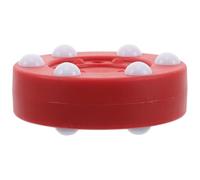 UTHCLO Palet de Roller Hockey D’entraînement Rouge à Points Blancs Palet Lesté en Plastique Résistant pour Hockey sur Terrain Sec pour Compétition et Entraînement Sportif