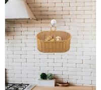 UTHCLO Panier Mural Tissé Suspendu Grand Format pour Cuisine Rangement Légumes et Récoltes Jardinier Design Bord Pratique pour Accès Facile Style Nordique Élégant pour Balcon et Salon