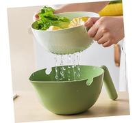 UTHCLO Panier Passoire Double Couche pour Lavage de Fruits et Légumes Bassine Égouttoir Rotative Réutilisable Sans Odeur pour Cuisine