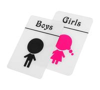 UTHCLO Panneaux Autocollants Aide à L'identification en Acrylique 1 Paire Design Auto-adhésif pour Toilettes Garçon et Filles pour Crèches et Maternelles