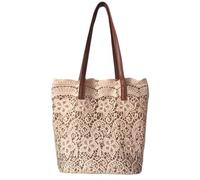 UTHCLO Paquet à Bandoulière Plusieurs Manières de Porter Broderie Délicate Tissu Coton et Polyester en Dentelle Élégante Paquet Chic Beige pour Sorties Entre Amis