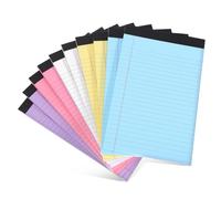 UTHCLO Paquet De 10 Bloc Notes Colorés Lot de à Détacher Facilement pour Croquis et Notes Papier Ligné pour Bureau et Étudiants