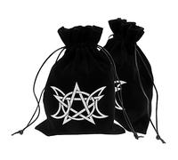 UTHCLO Paquet de Rangement pour Cartes de Tarot 13X18Cm Organiseur Portable à Cordon Pochette Décorative Accessoire de Voyage Pratique pour Cartes Oracle Amateurs de Tarot