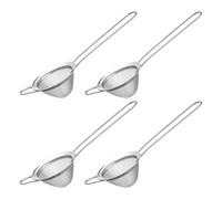 UTHCLO Passoire Conique à Mailles Fines avec Poignée Ergonomique en Acier Inoxydable 4pcs Facile à Nettoyer pour Cafés et Préparation de Cocktails Professionnelle