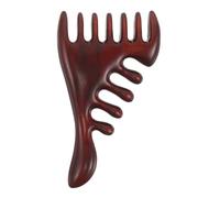 UTHCLO Peigne de Massage en Bois Naturel de Purple Heart, 7 Doigts pour Cuir Chevelu et Points de Pression, Brosse Exfoliante Compacte, Massage Relaxant pour Usage Quotidien et Voyage