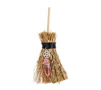 UTHCLO Pendentif Balai de Miniature Fait Main Décoration Halloween Traditionnelle Ornement Suspendu pour Voiture Jardin et Maison Couleur Vive