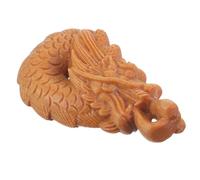 UTHCLO Pendentif Dragon en Bois de Santal Gravé, Breloque Artisanale Vintage, Décoration Suspendue Unisexe, Couleur Naturelle, Accessoire Créatif pour Présents de Noël et Bricolage,