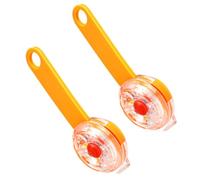 UTHCLO Pendentif Lumineux pour Sécurité Nocturne Étanche Câble USB pour Chien en Plastique Orange 2 Pièces, Anneaux Lisses et Anti-Perte