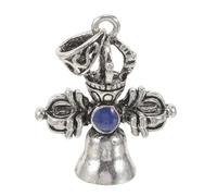 UTHCLO Pendentif Vajra Croix Bouddhiste Bleu Profond pour Création de Bijoux, Breloques Artisanales en Alliage Solide, Accessoire DIY pour Bracelets et Colliers, Présent Spirituel