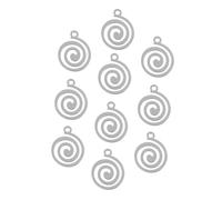 UTHCLO Pendentifs Spirale Acier Inoxydable 10 Pièces, Décoration Intérieure Bricolage, Accessoires DIY Unisexes, Décoration de Fête, Ornement Artisanal Polyvalent