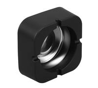 UTHCLO Petit Cendrier Carré Portable en Fer et Plastique Noir 8,9 X 8,9 Cm avec 4 Repose-cigares Intégré, Stable et Anti-déversement, pour Bureau à Domicile et Usage Intérieur/extérieur