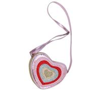 UTHCLO Petit Paquet Bandoulière de Cœur Rose pour Fille, Léger et Polyvalent avec Sangle Épaule, en Pu et Tissu, Style et Mignon