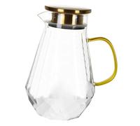 UTHCLO Pichet Verre Borosilicate avec Couvercle Étanche Carafe Froide pour Boissons Maison Jus et Thé Glacé été Résistant Chaleur et Usage Domestique Pratique