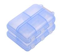 UTHCLO Pilulier à Compartiments Double Couche 2pcs en Pp, Boîte de Tablette Portable Compacte et Facile à Transporter pour Usage Quotidien et Urgences