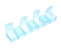 UTHCLO Pilulier Portable Mini à Compartiments Plastiques Organiseur Bleu Distributeur de Pilules pour Voyage et Usage Quotidien