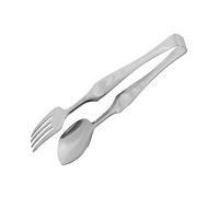 UTHCLO Pince de Service Cuisine Acier Inoxydable avec Cuillère et Fourchette Intégrées Ergonomique et Antidérapante pour Usage Domestique et Buffet