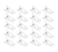 UTHCLO Pinces à Ressort Transparentes Design Simple Lot de 20 en Plastique Autocollantes Résistantes pour Badges et Cartes D'identité pour Bureau et Conventions