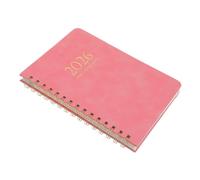 UTHCLO Planificateur Hebdomadaire et Mensuel à Spirale avec Couverture PU Rose Agenda Esthétique avec Organisation par Bloc Suivi des Objectifs Carnet de Planning Quotidien et Annuel