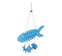 UTHCLO Plaque de Porte Accueil Bois Méditerranéenne Forme Os de Poisson Suspendue Décor Intérieur et Extérieur Style Océan pour Maison Restaurant