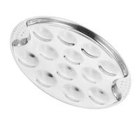 UTHCLO Plat à Escargots en Acier Inoxydable 12 Positions Plat de Service pour Escargots Ustensile Cuisine Empilable Adapté Usage Domestique et Restaurant Assiette Cuisson Fruits de