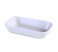 UTHCLO Plat Rectangulaire en Céramique Blanche Surface Lisse, pour Desserts et Snacks en Boutique de Desserts ou Café Réutilisable