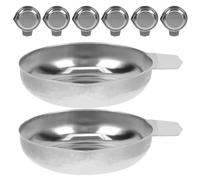 UTHCLO Plateaux de Pesée Poignée Unique Lot de 8 en Acier Inoxydable Argenté Manipulation Facile pour Balance Électronique pour Aliments et Poudres en Laboratoire ou Bijouterie